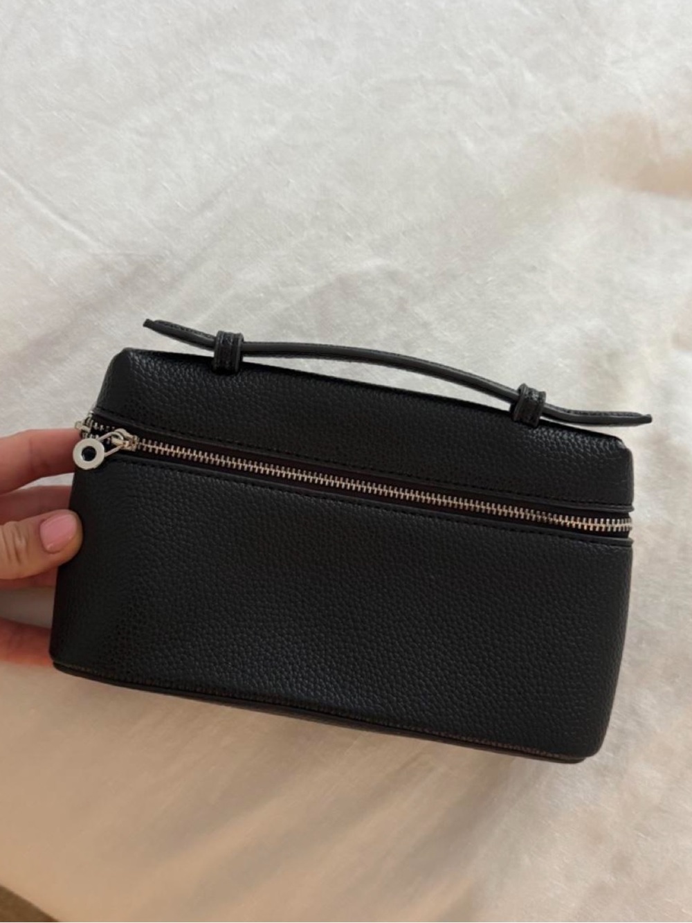 Classic Black Leather Top-Handle Women’s Bag